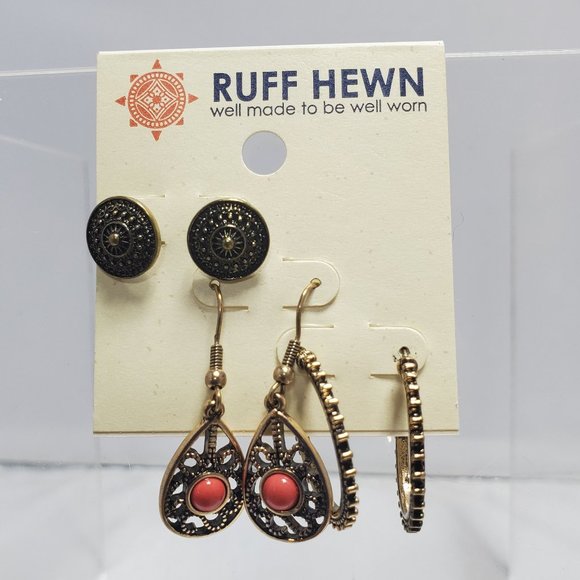 Ruff Hewn trio earrings - Picture 1 of 3